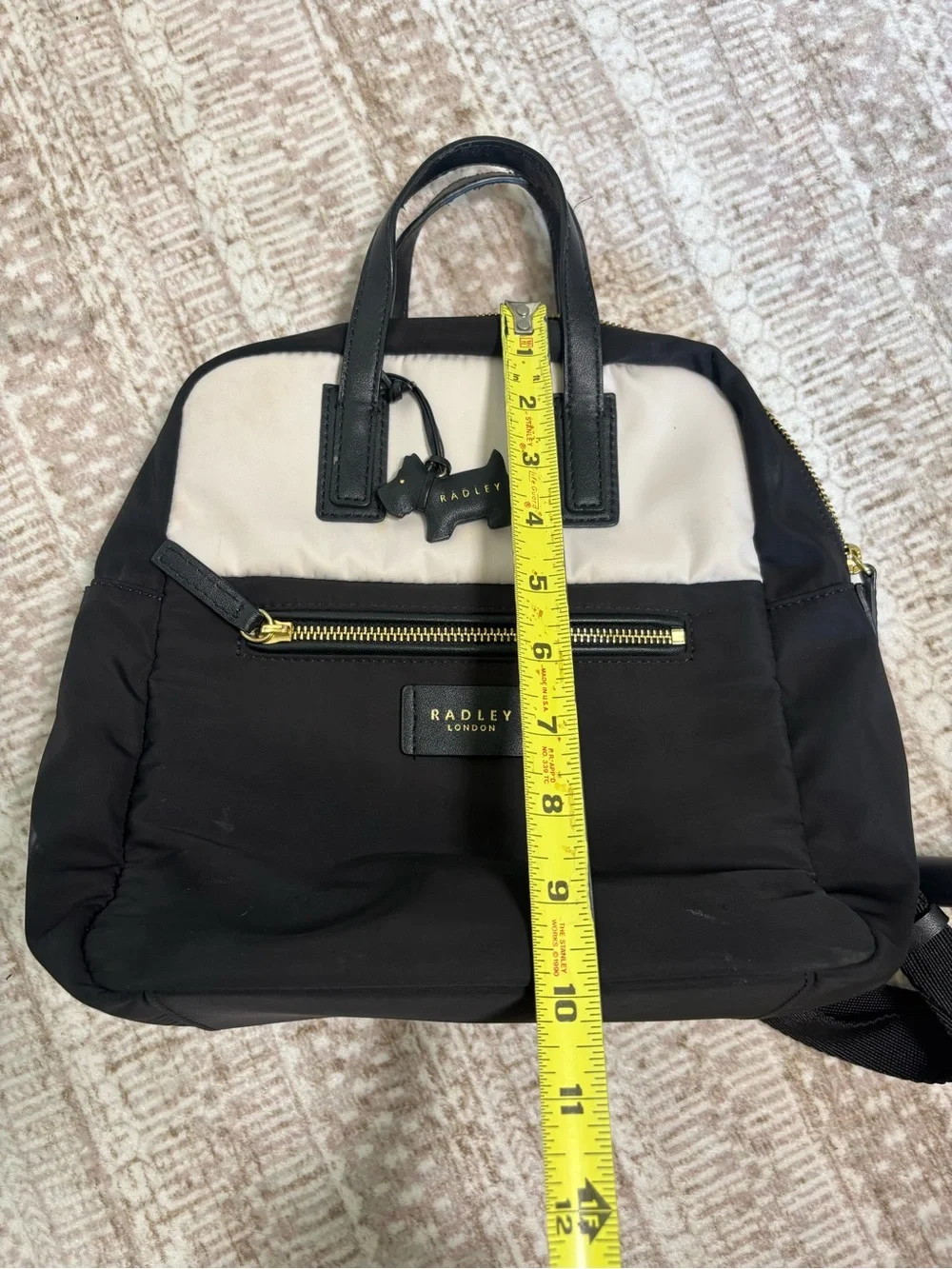 Radley London Elia Mews Zip-Top Nylon Backpack Black
